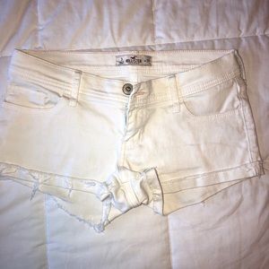 White Hollister Jean Shorts